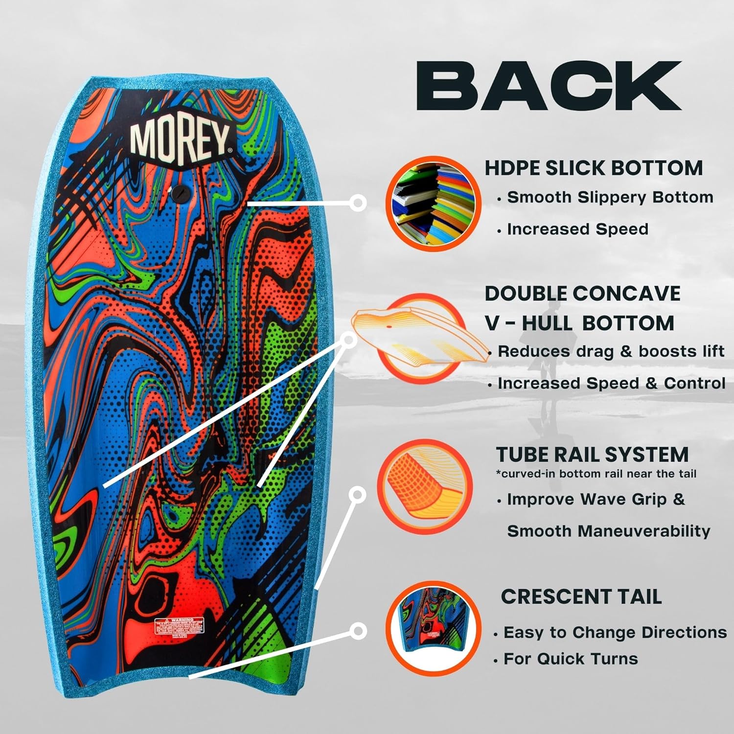 Morey Mach12 MDS Eco-tech 42.5" Bodyboard