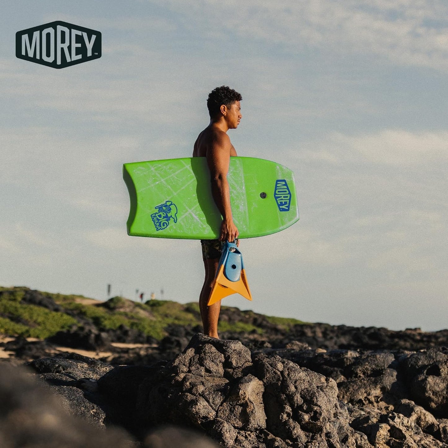 Morey Big Kahuna 45" Bodyboard with Coiled Leash
