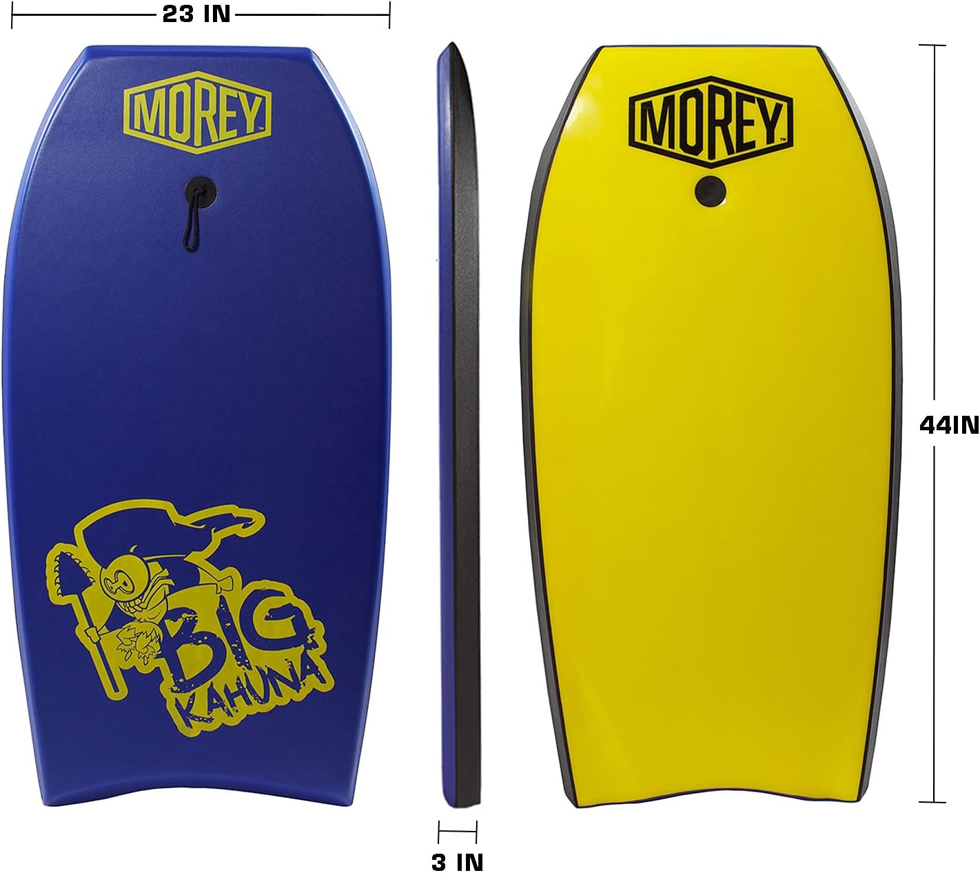 Morey Big Kahuna 45" Bodyboard with Coiled Leash, Blue